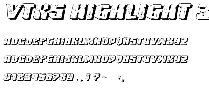 VTKS HIGHLIGHT 3 font